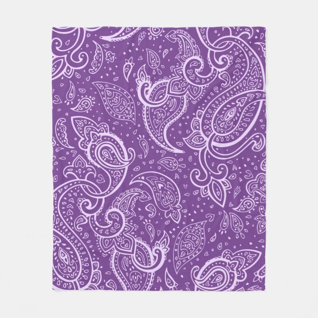 Purple Paisley Pattern Blanket (Front)