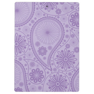 Purple paisley pattern clipboard