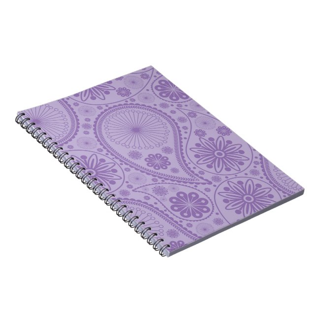 Purple paisley pattern notebook (Right Side)