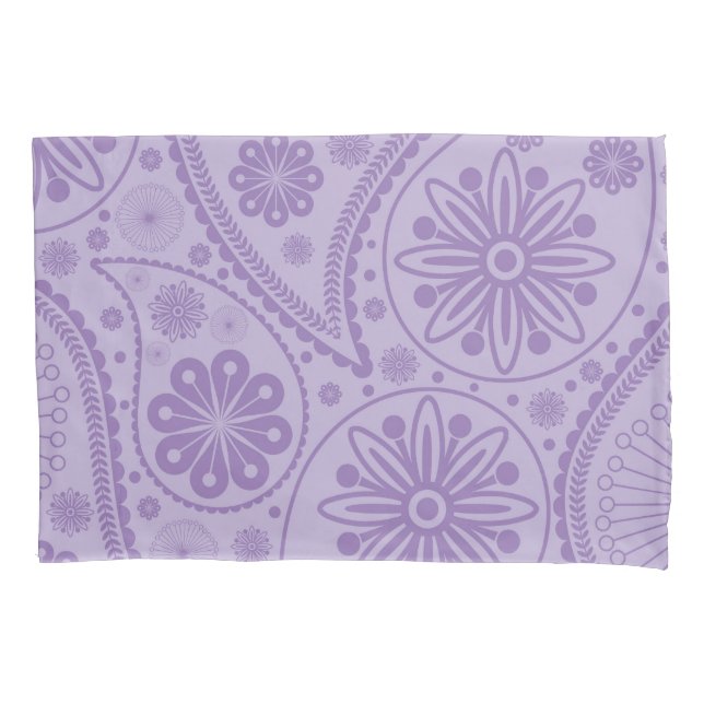 Purple paisley pattern pillowcase (Front)