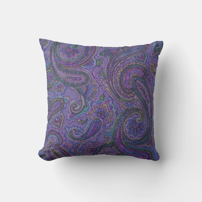Purple Paisley Pillow (Front)