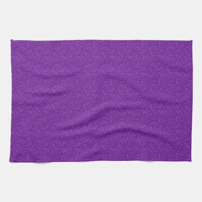 Purple Paisley Tea Towel (Horizontal)