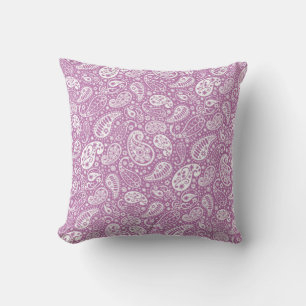 "purple paisley throw pillow" cushion