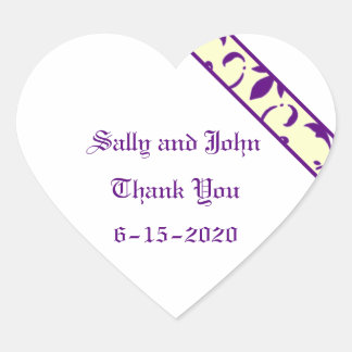 Purple, Pale Yellow, Favour Sticker