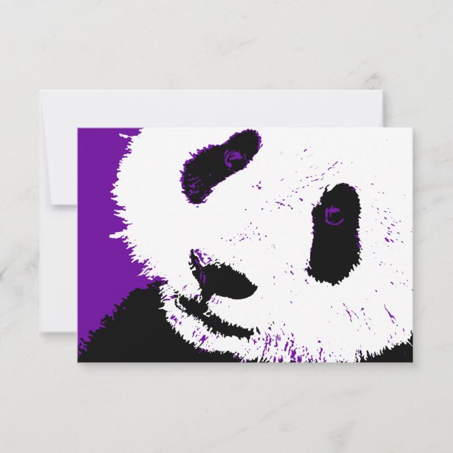 purple panda invitation (Front)