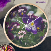 Purple pansies and pink forget-me-nots