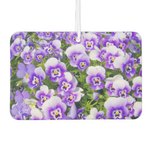 Purple Pansies Car Air Freshener