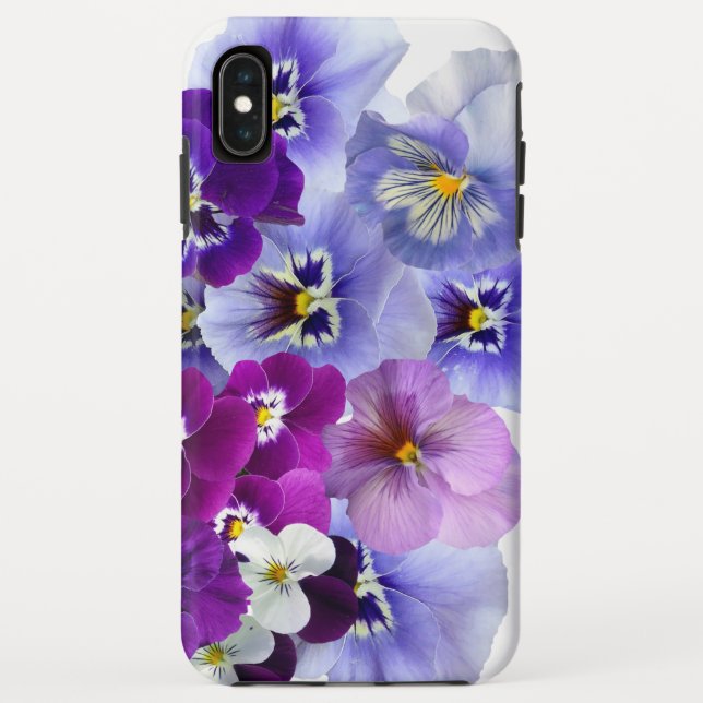 Purple Pansies Floral Cell Phone Case Pansy (Back)