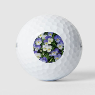 Purple Pansies Garden Floral Golf Balls