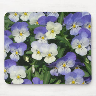 Purple Pansies Garden Floral Mouse Mat