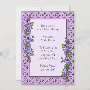 Purple Pansies Invitation