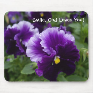 Purple Pansies Mousepad