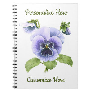 Purple Pansies Notebook