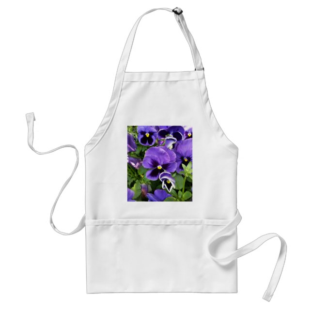 purple pansies standard apron (Front)