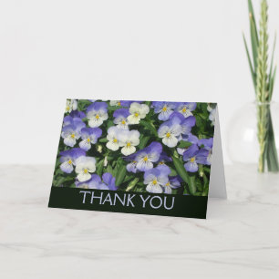 Purple Pansies Thank You Card