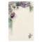 Purple pansies vintage stationery