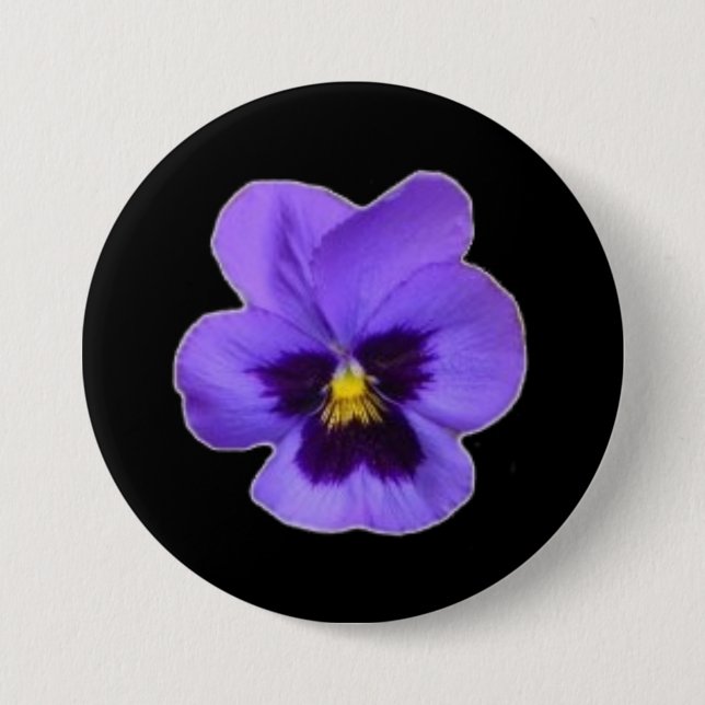 Purple Pansy 7.5 Cm Round Badge (Front)