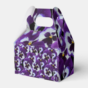 Purple Pansy Bouquet, Favour Box