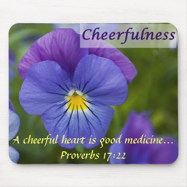 Purple Pansy - Cheerfulness Mouse Mat (Front)