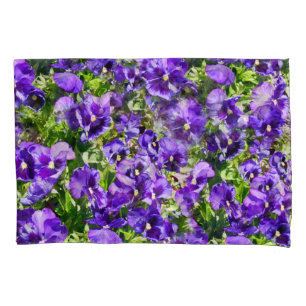 Purple Pansy Field, Lumbar Cushion Pillowcase
