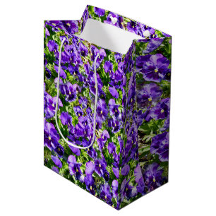 Purple Pansy Field, Medium Gift Bag