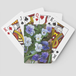Purple Pansy Floral Playing Cards