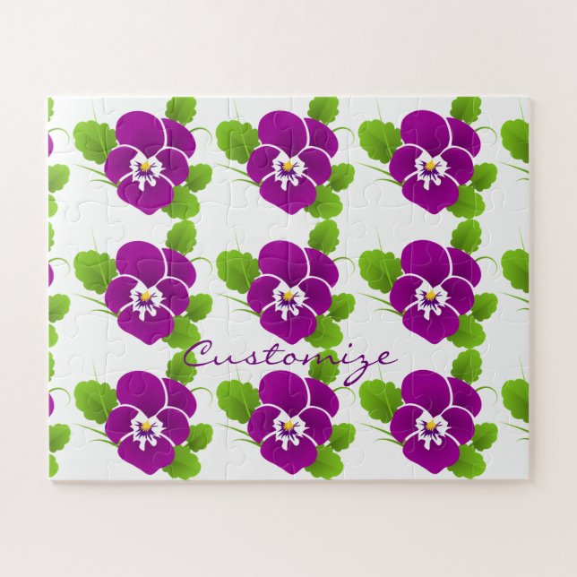 Purple Pansy Flower Thunder_Cove Jigsaw Puzzle (Horizontal)
