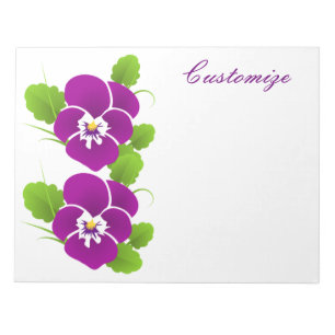 Purple Pansy Flower Thunder_Cove Notepad