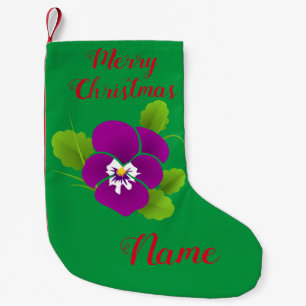 Purple Pansy Flower Thunder_Cove Small Christmas Stocking