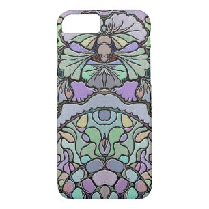 Purple pansy Flower vintage mosaic elegant  iPhone 8/7 Case
