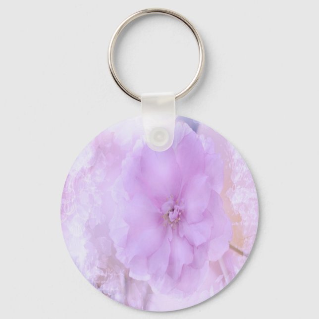 Purple Pansy Key Ring (Front)