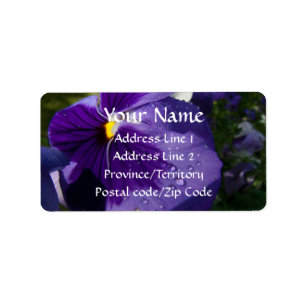 Purple Pansy Label