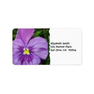 Purple Pansy Label