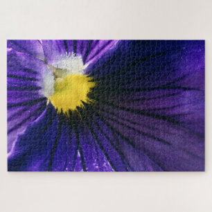 Purple pansy macro photograph jigsaw puzzle