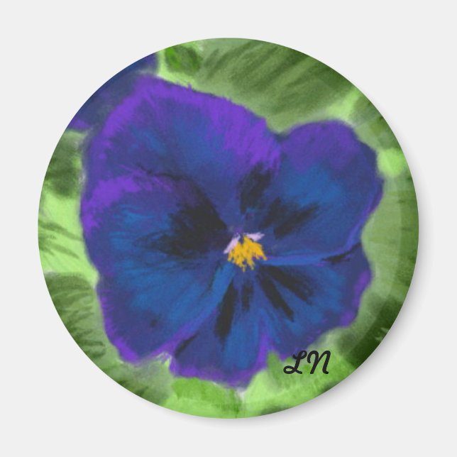 Purple Pansy Magnet (Front)