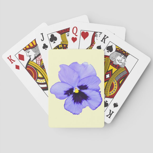 Purple Pansy Playing Cards (Back)