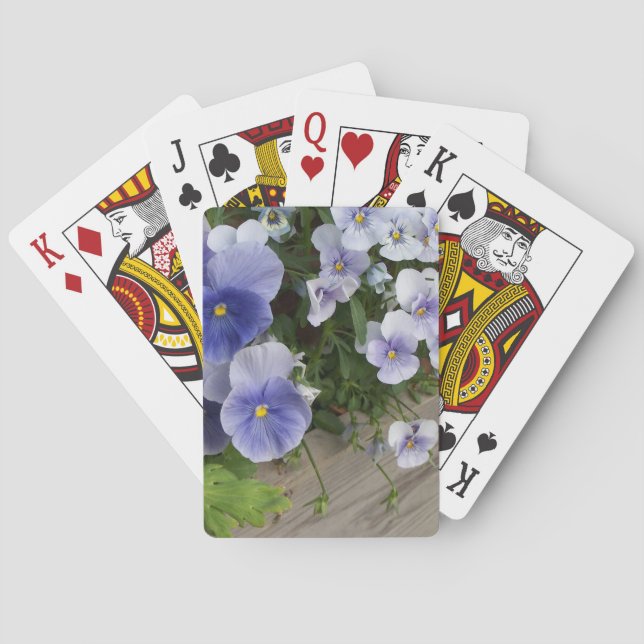 Purple Pansy Playing Cards (Back)