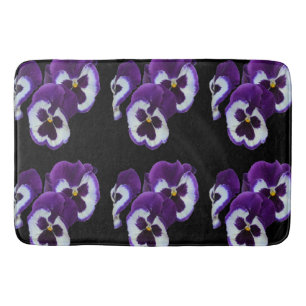 Purple Pansy Posy, Bath Mat