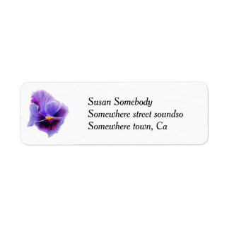 Purple Pansy return address label