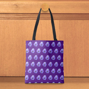 Purple Pansy Seamless Pattern on Tote Bag