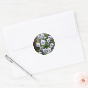 Purple Pansy Stickers Envelope Seals