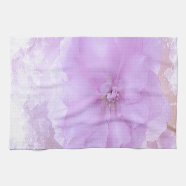 Purple Pansy Tea Towel (Horizontal)
