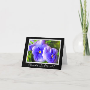 Purple Pansy Thank You; Frosted Pansies Note Card