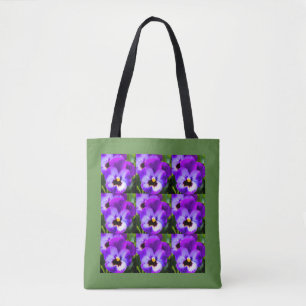 Purple Pansy Tote Bag