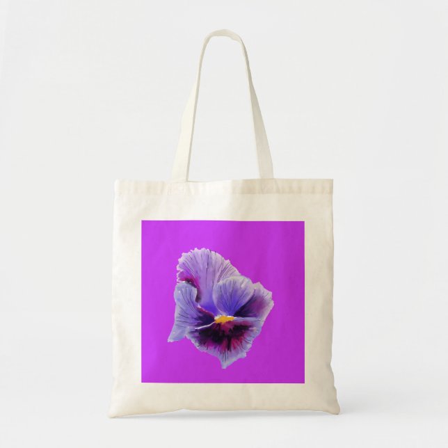 Purple Pansy tote Bag (Front)