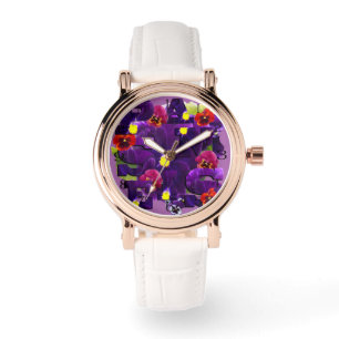 Purple Pansy Typography, Watch