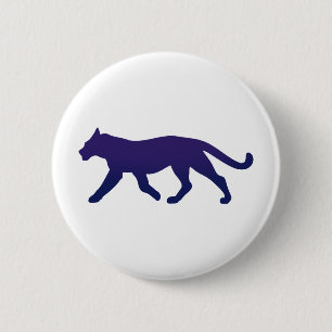 Purple panther silhouette - Choose background colo 6 Cm Round Badge