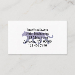 Purple panther silhouette - Choose background colo Business Card