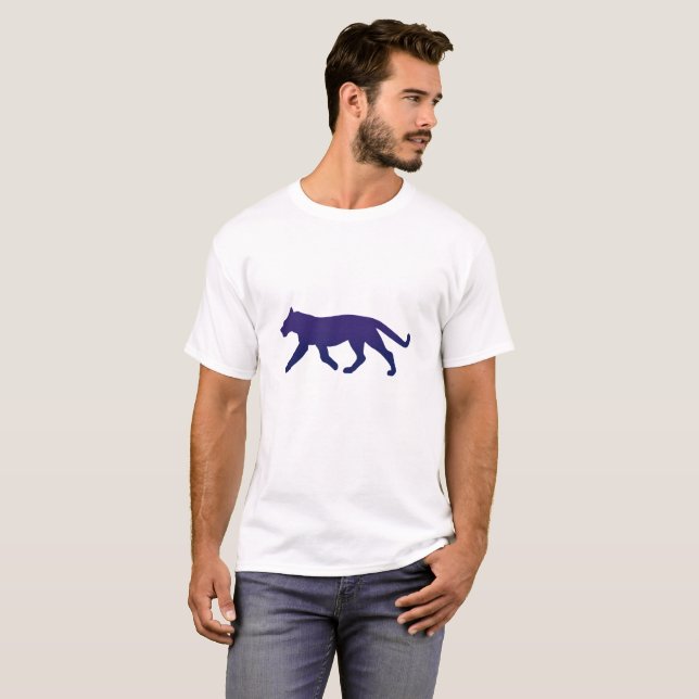 Purple panther silhouette - Choose background colo T-Shirt (Front Full)