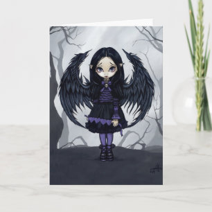 "Purple Paper Hearts" Greeting Card
